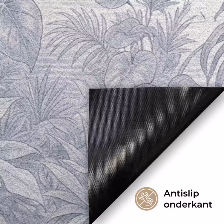 Vogel - Rivier - Tropisch - Illustratie - Blauw Deurmat klein -antislip_NL