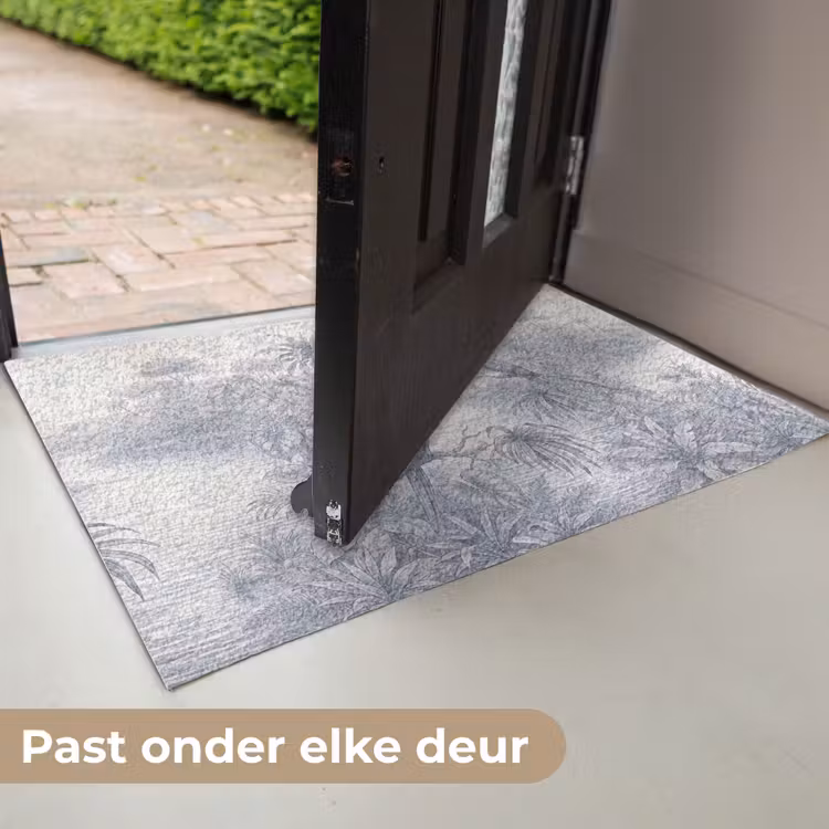 Vogel - Rivier - Tropisch - Illustratie - Blauw Deurmat klein -USP_NL