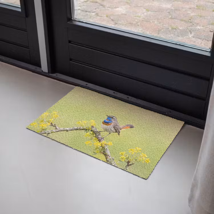 Vogel - Tak - Natuur - Kleurrijk Deurmat klein -sfeer2
