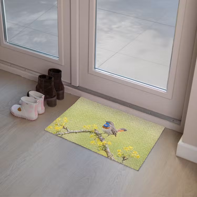 Vogel - Tak - Natuur - Kleurrijk Deurmat klein -sfeer3