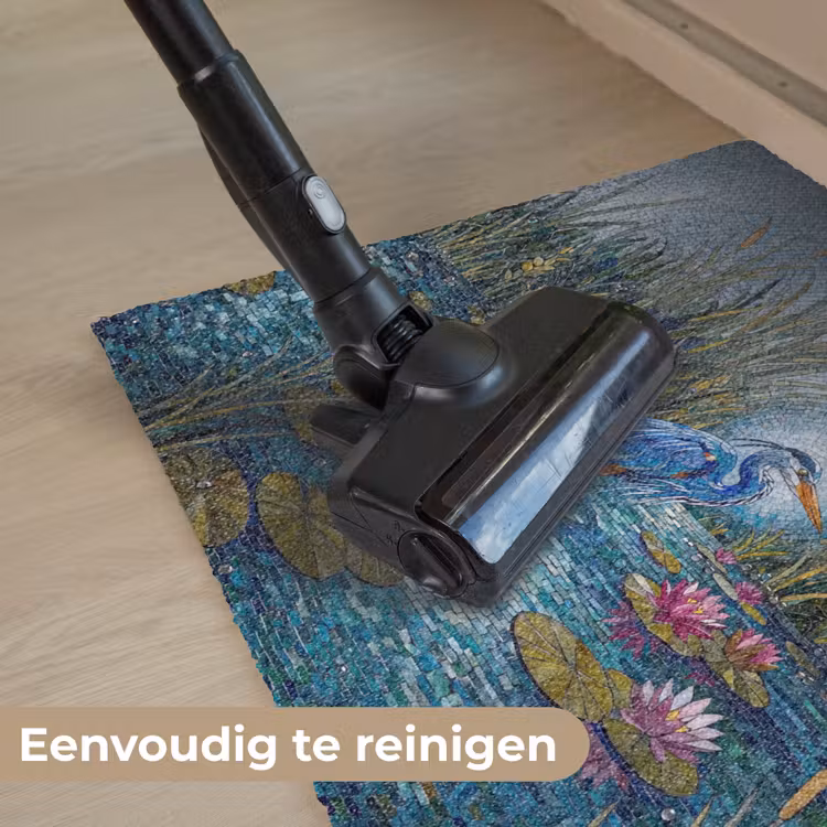 Vogel - Water - Natuur - Abstract - Blauw Deurmat klein -reinigen_NL