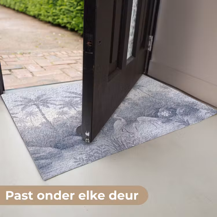 Vogel - Water - Tropisch - Natuur - Blauw Deurmat klein -USP_NL