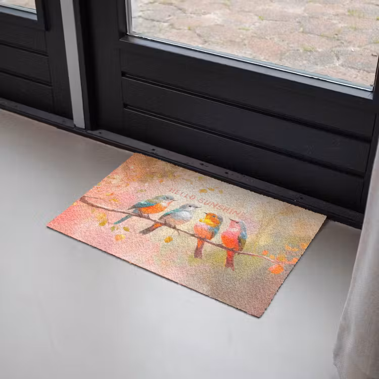 Vogels - Tak - Quote - Roze Deurmat klein -sfeer2
