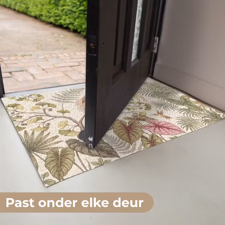 Vogels - Tropisch - Botanisch - Roze Deurmat klein -USP_NL