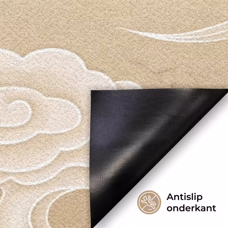 Vogels - Vliegen - Beige Deurmat klein -antislip_NL