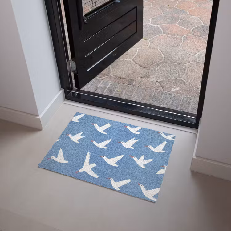 Vogels - Wit - Patroon Deurmat klein -sfeer5