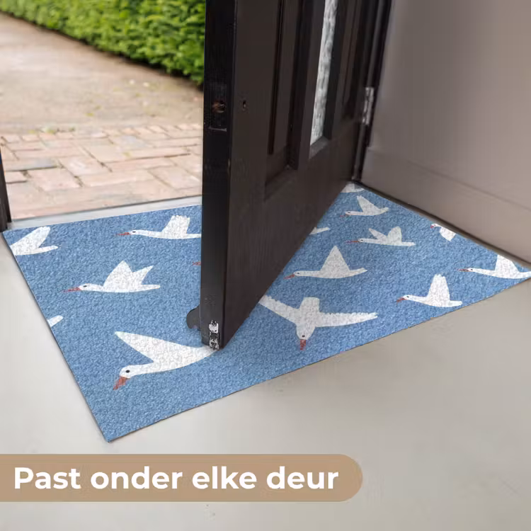 Vogels - Wit - Patroon Deurmat klein -USP_NL