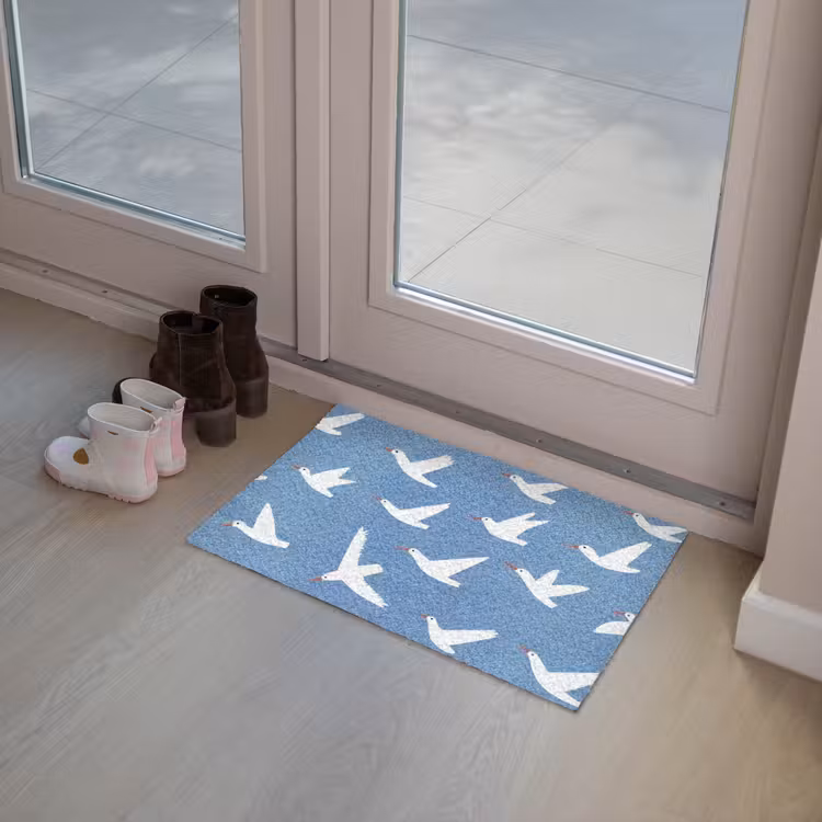 Vogels - Wit - Patroon Deurmat klein -sfeer3