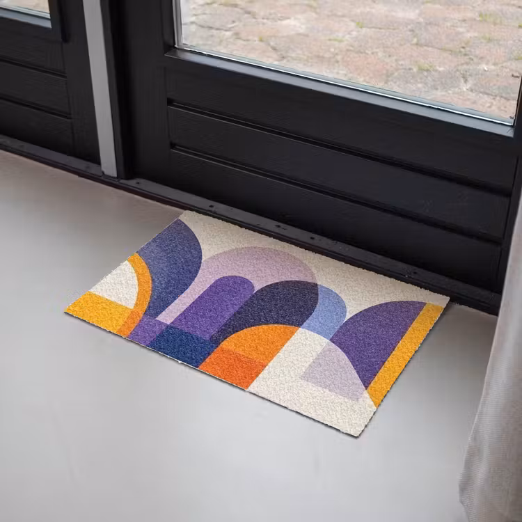 Vormen - Abstract - Grafisch - Oranje Deurmat klein -sfeer2