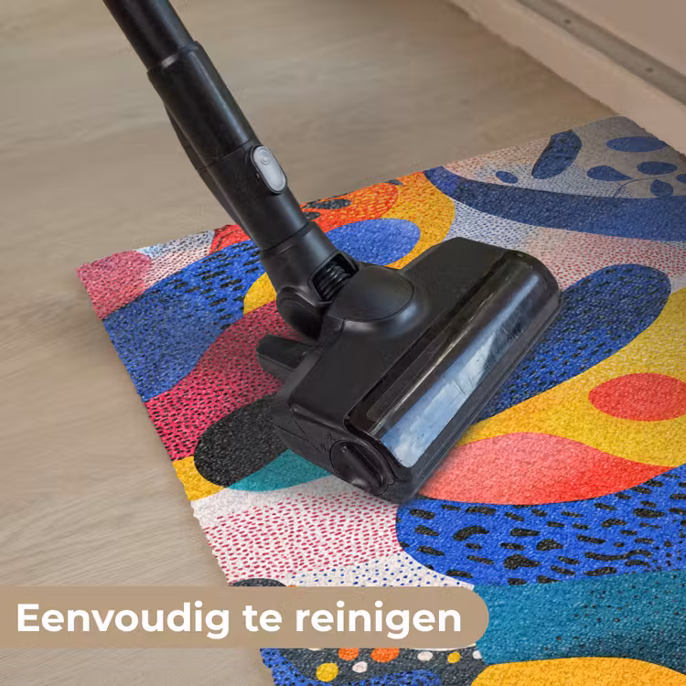Vormen - Abstract - Stippels - Blauw Deurmat klein -reinigen_NL