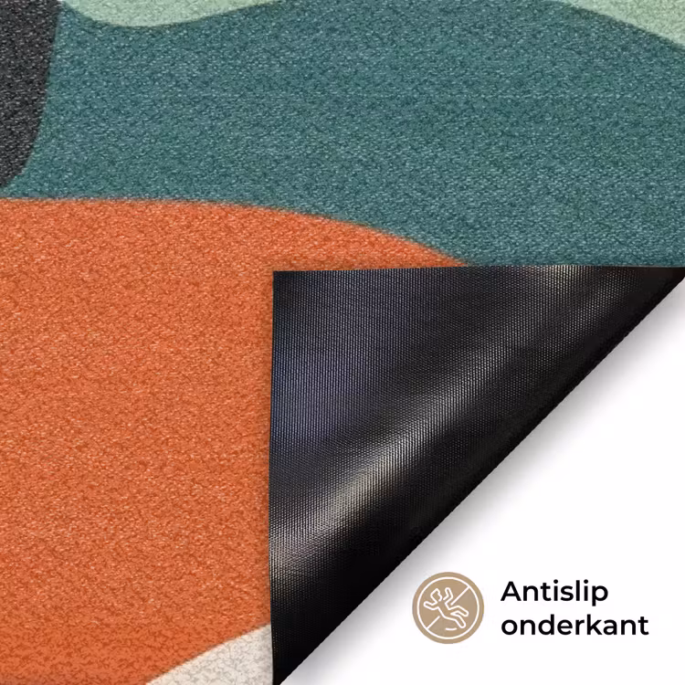 Vormen - Ritmisch - Kleuren - Abstract Deurmat klein -antislip_NL
