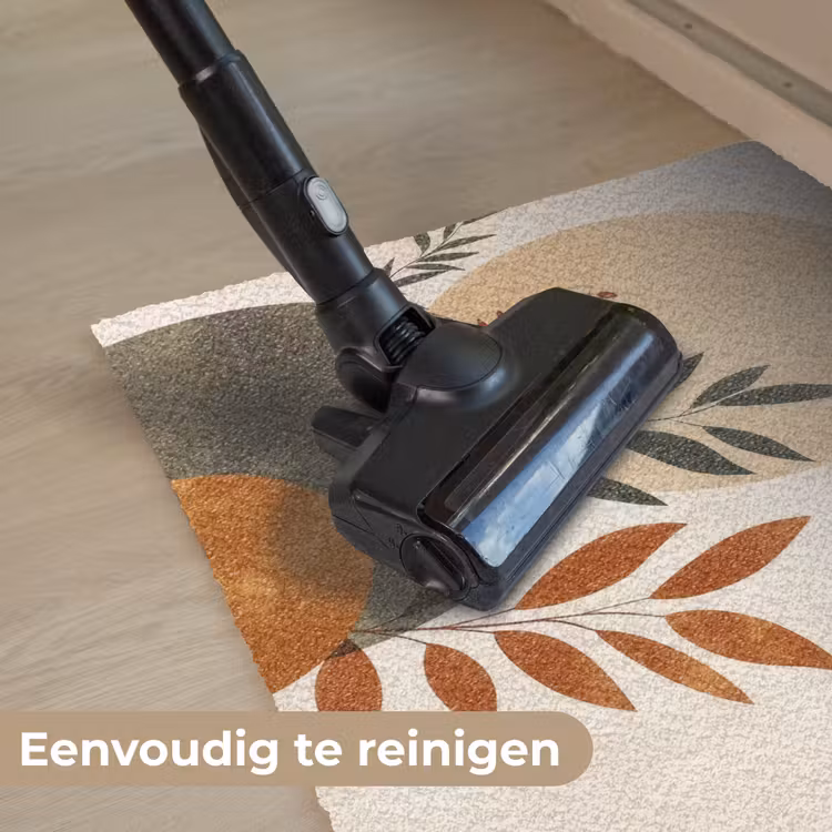 Vormen - Rond - Bladeren - Beige Deurmat klein -reinigen_NL