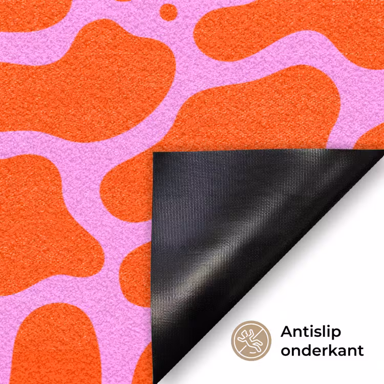 Vormen - Roze - Rood Deurmat klein 898 -antislip_NL