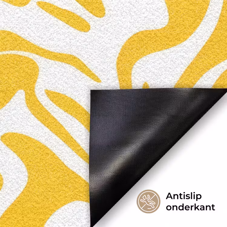 Vormen - Wit - Abstract Deurmat klein -antislip_NL