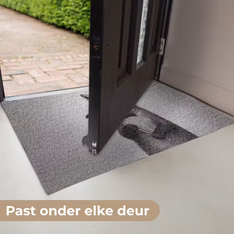Vos - WC-ontstopper - Zwart - Wit Deurmat klein -USP_NL