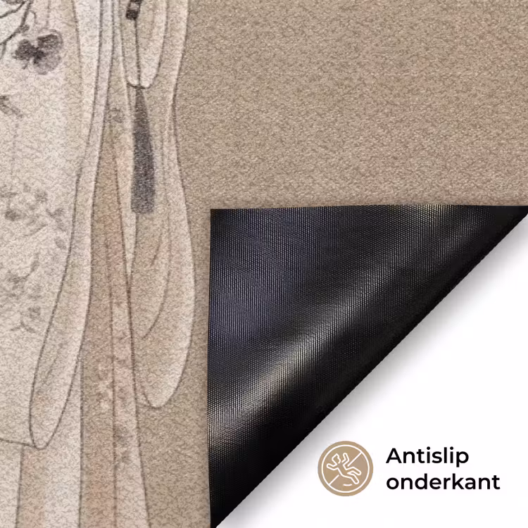 Vrouw - Azië - Kunst - Beige Deurmat klein -antislip_NL