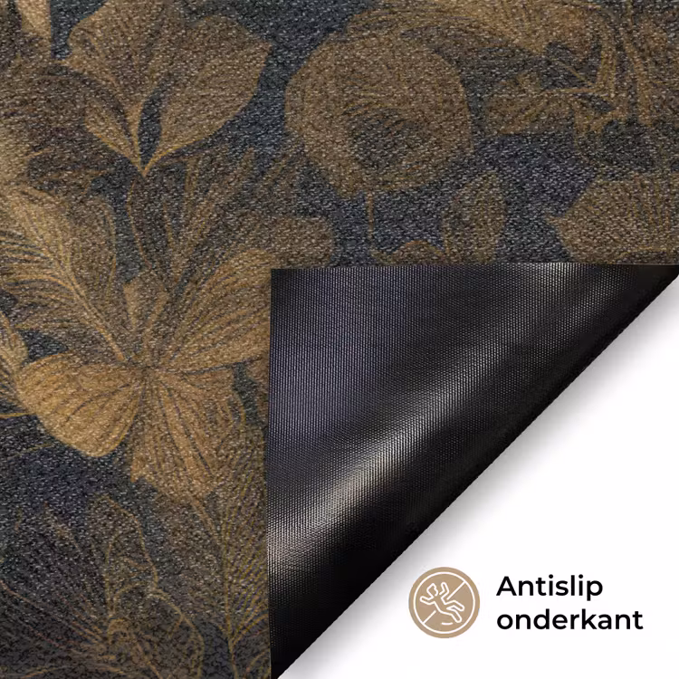 Vrouw - Bladeren - Goud - Vlinders Deurmat klein -antislip_NL