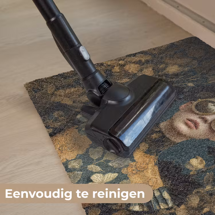 Vrouw - Bladeren - Goud - Vlinders Deurmat klein -reinigen_NL