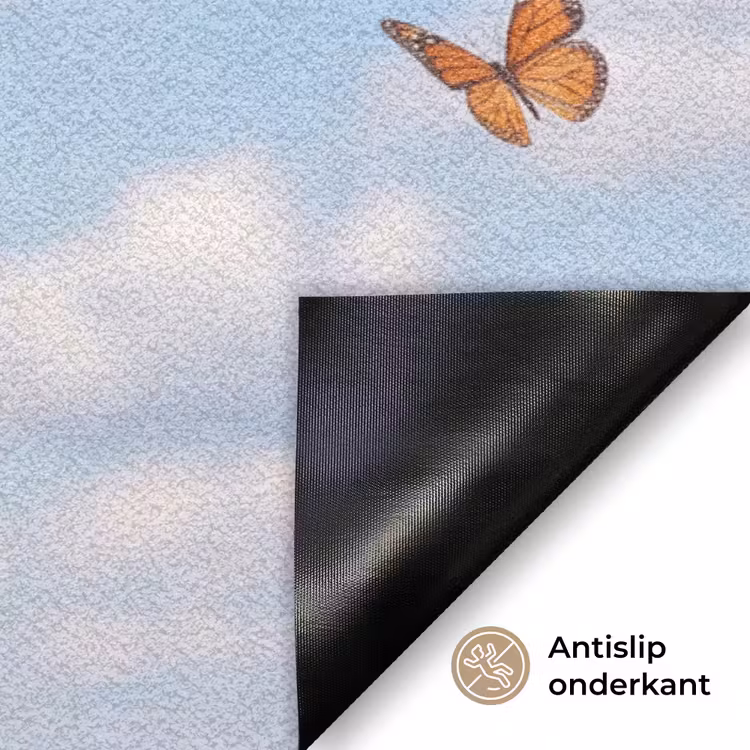 Vrouw - Bloemen - Zomer - Portret - Kleurrijk Deurmat klein -antislip_NL