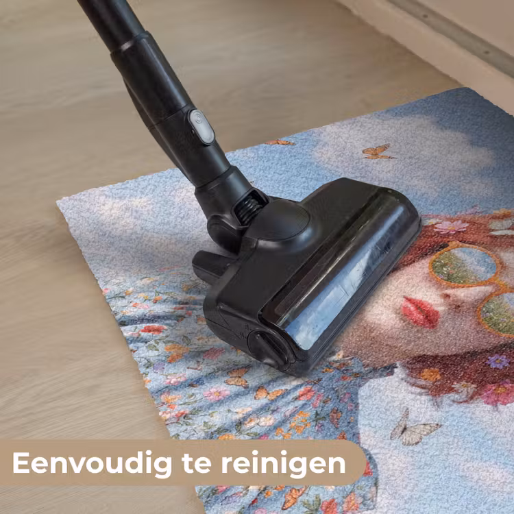 Vrouw - Bloemen - Zomer - Portret - Kleurrijk Deurmat klein -reinigen_NL