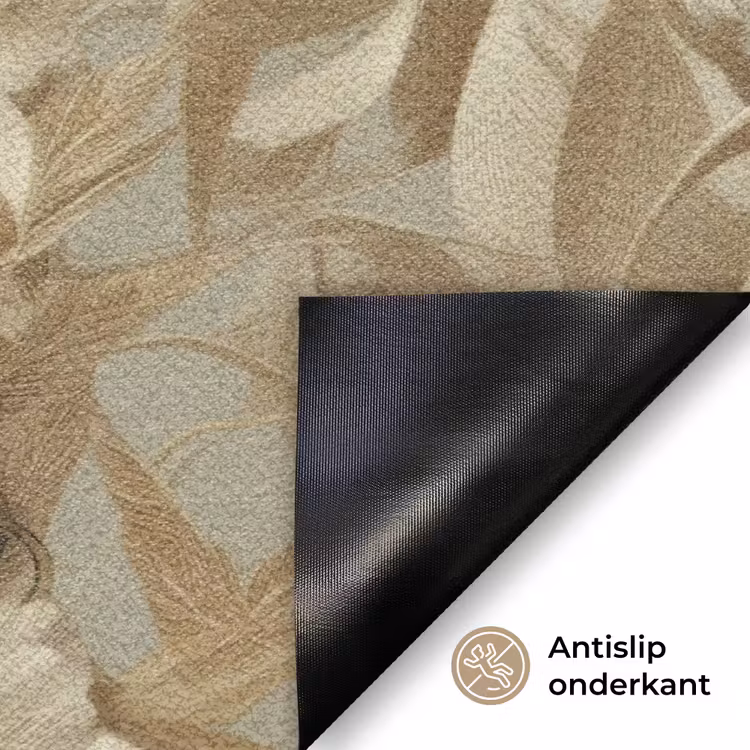 Vrouw - Bloemen - Zonnebril - Wit Deurmat klein -antislip_NL