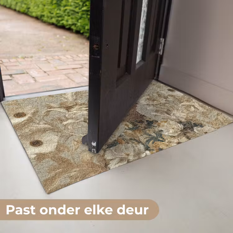 Vrouw - Bloemen - Zonnebril - Wit Deurmat klein -USP_NL