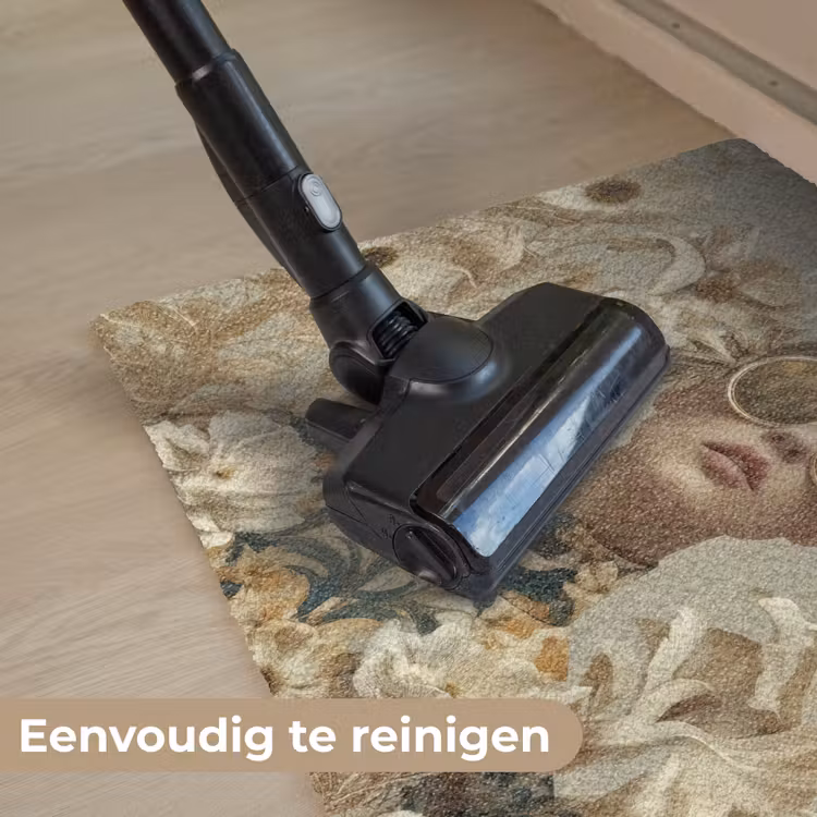 Vrouw - Bloemen - Zonnebril - Wit Deurmat klein -reinigen_NL