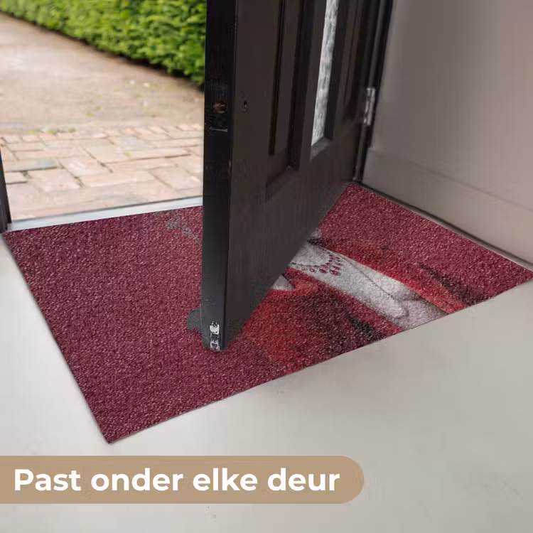 Vrouw - Bontjas - Mode - Klassiek - Rood Deurmat klein -USP_NL