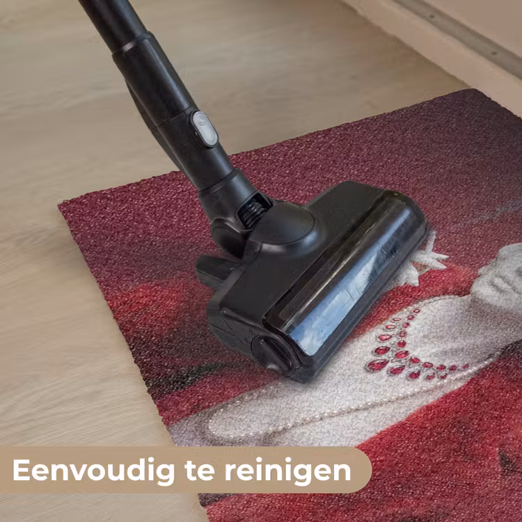 Vrouw - Bontjas - Mode - Klassiek - Rood Deurmat klein -reinigen_NL