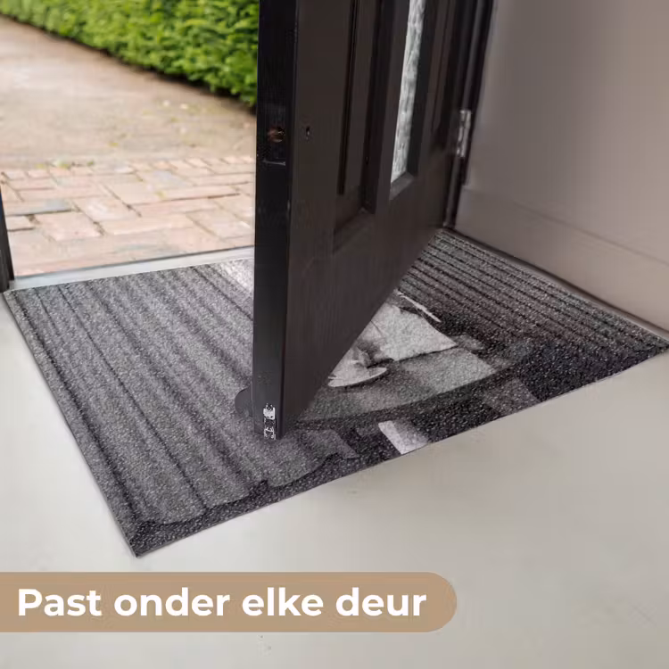 Vrouw - Bubbels - Zwart - Wit Deurmat klein -USP_NL