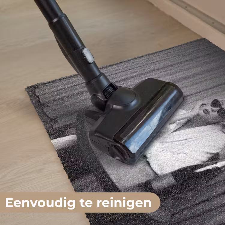 Vrouw - Bubbels - Zwart - Wit Deurmat klein -reinigen_NL