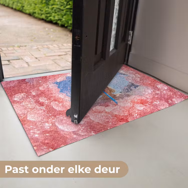 Vrouw - Drank - Zomer - Roze - Blauw Deurmat klein -USP_NL