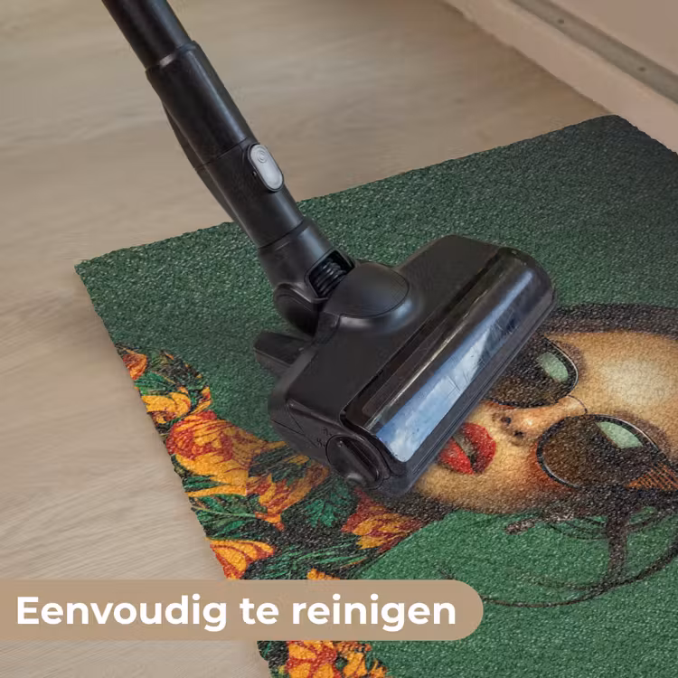 Vrouw - Groen - Modern - Bril - Abstract Deurmat klein -reinigen_NL