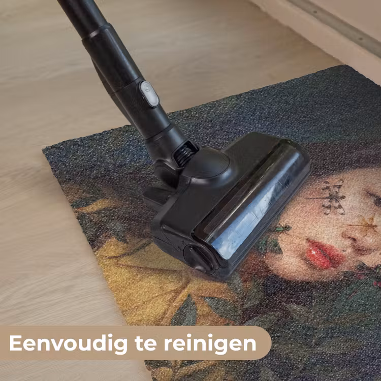 Vrouw - Insecten - Natuur - Portret - Groen Deurmat klein -reinigen_NL