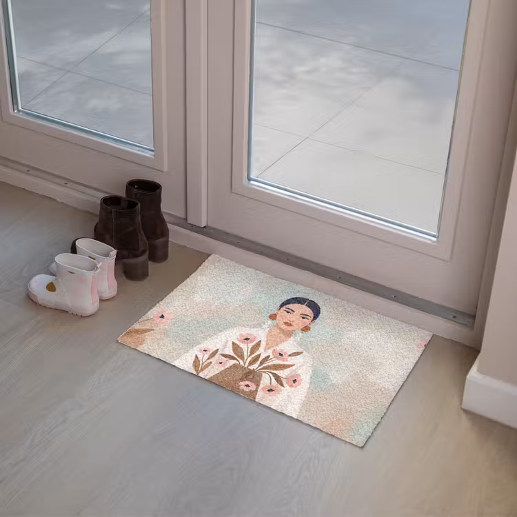 Vrouw - Kimono - Pastel Deurmat klein -sfeer3