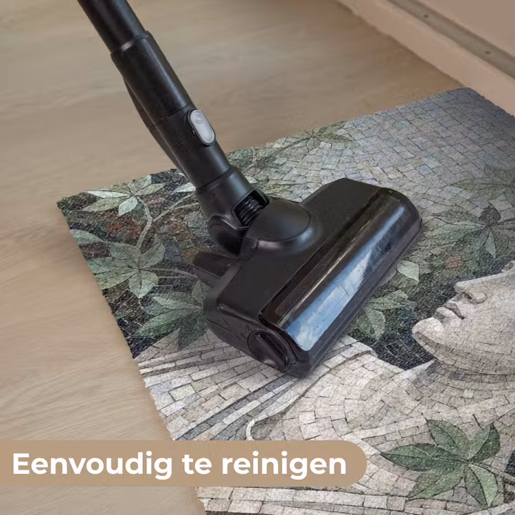 Vrouw - Klassiek - Mozaiëk - Natuur - Groen Deurmat klein -reinigen_NL