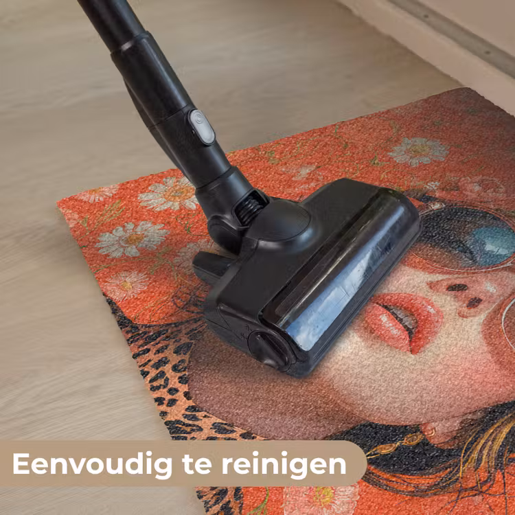 Vrouw - Kleurrijk - Dierenprint - Bloemen Deurmat klein -reinigen_NL