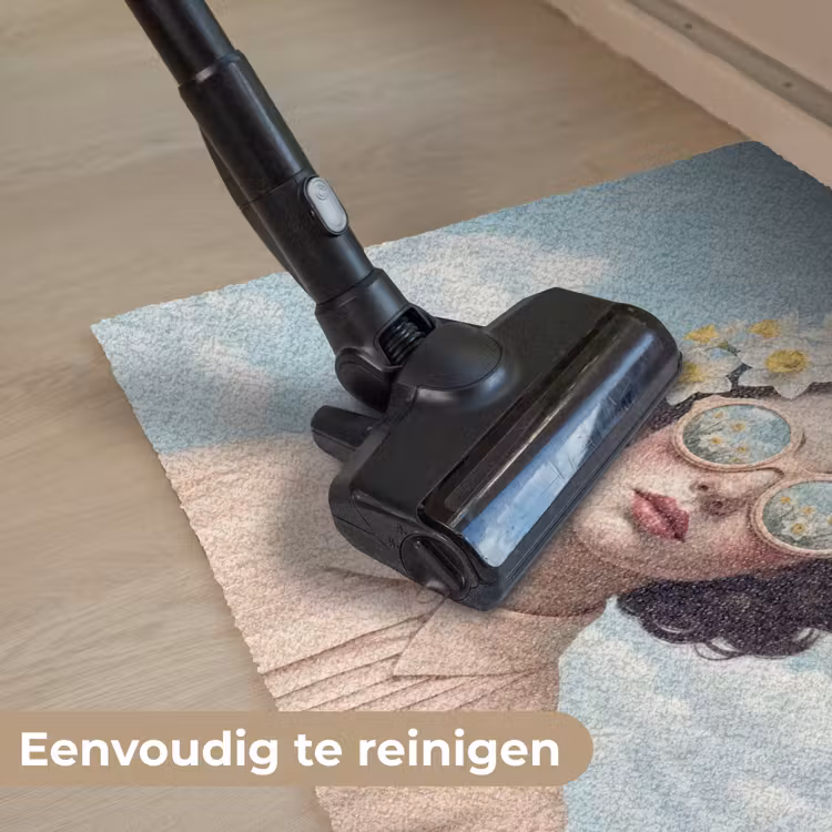 Vrouw - Narcissen - Geel Deurmat klein -reinigen_NL
