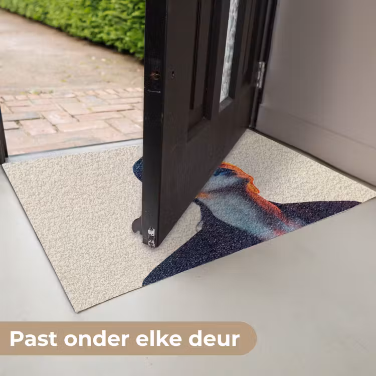 Vrouw - Oranje - Abstract - Modern - Kleurrijk Deurmat klein -USP_NL
