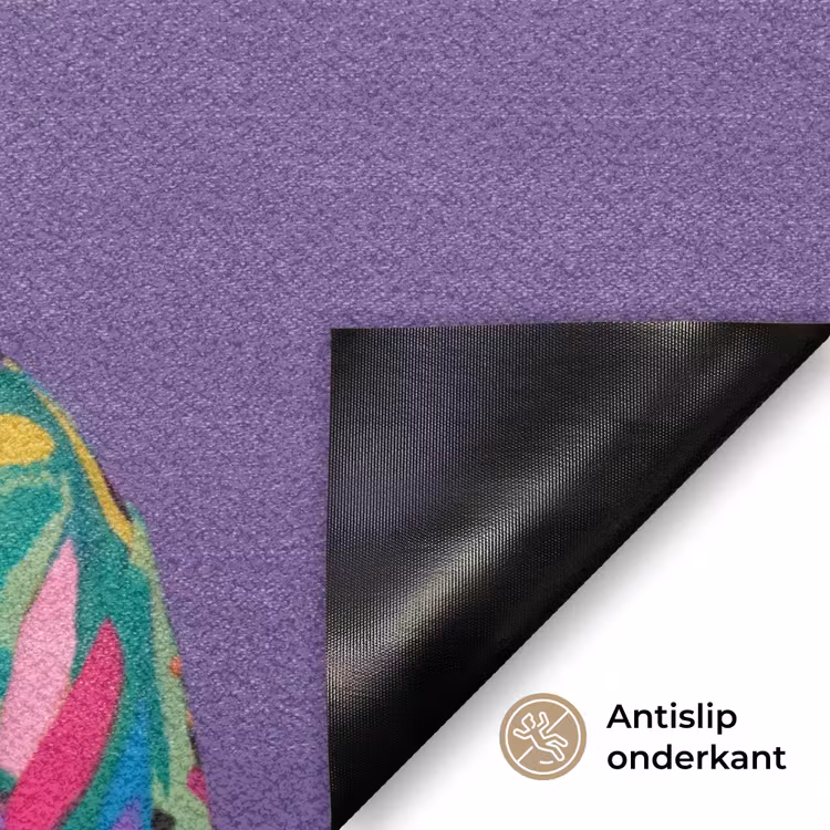 Vrouw - Portret - Make-up - Paars - Levendig Deurmat klein -antislip_NL