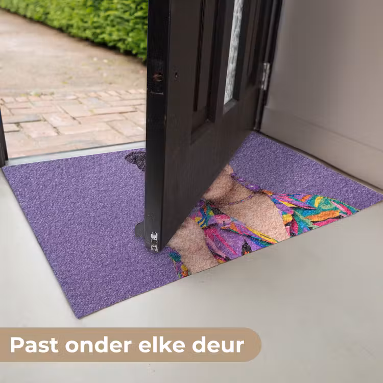 Vrouw - Portret - Make-up - Paars - Levendig Deurmat klein -USP_NL