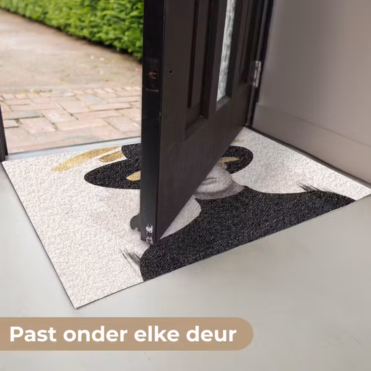 Vrouw - Portret - Modern - Goud - Kunst Deurmat klein -USP_NL