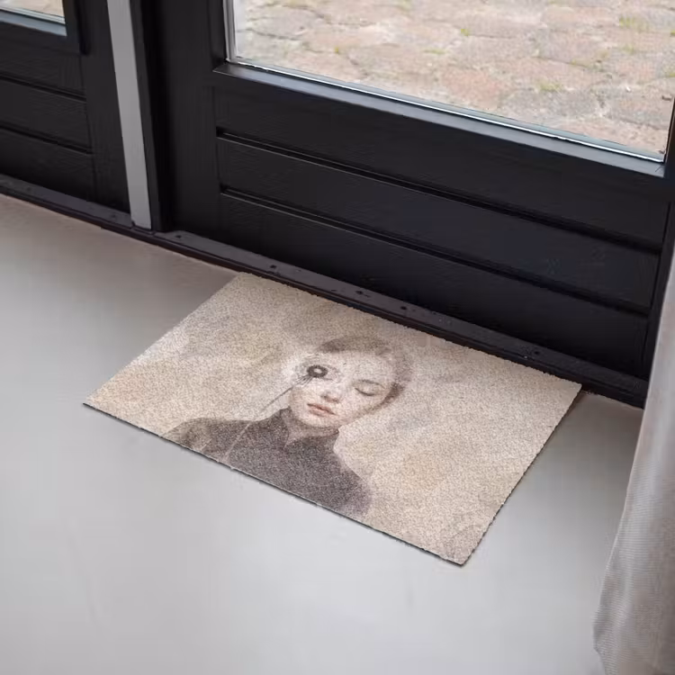 Vrouw - Sereen - Grijs Deurmat klein -sfeer2