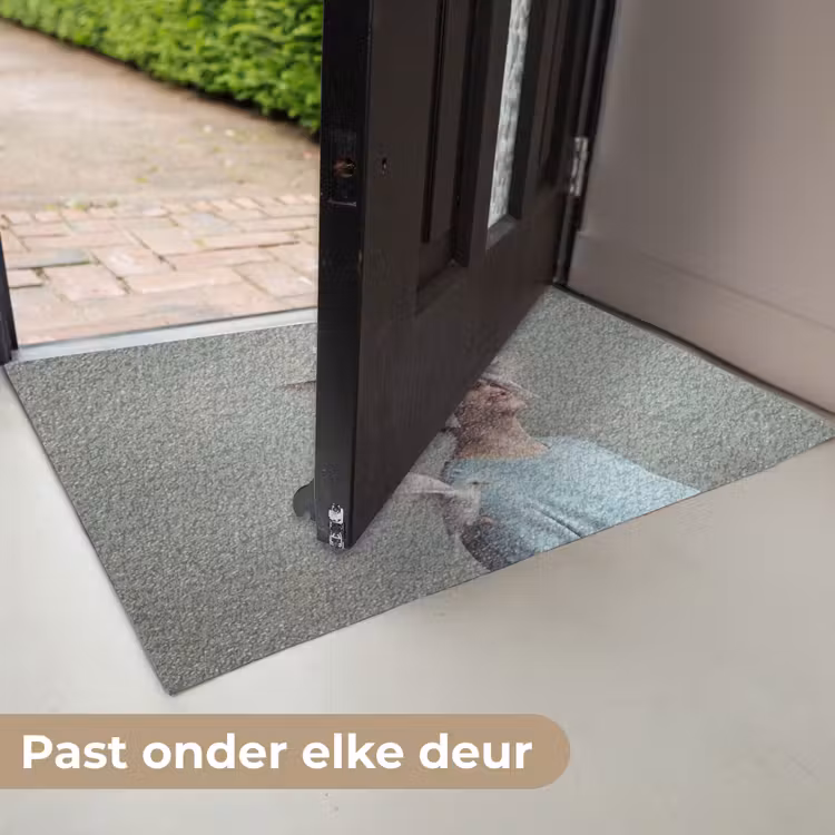 Vrouw - Vogels - Abstract - Modern - Wit Deurmat klein -USP_NL