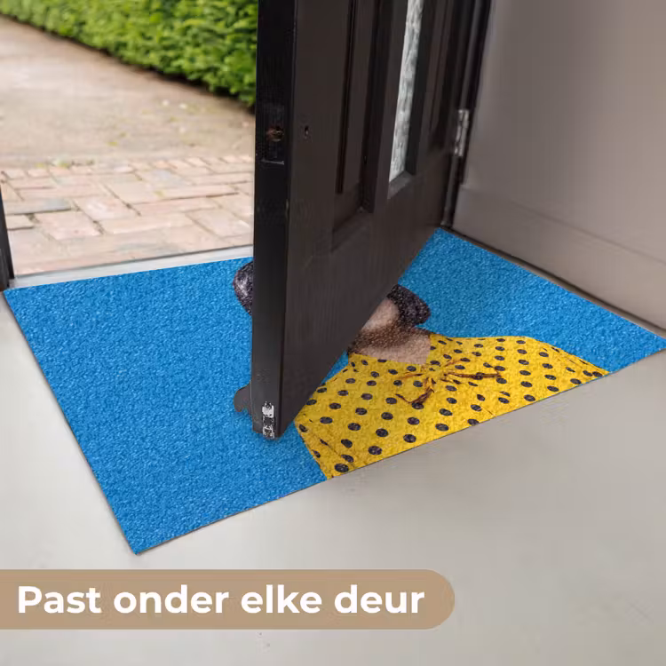 Vrouw - Zonnebril - Pop Art - Portret - Geel Deurmat klein -USP_NL