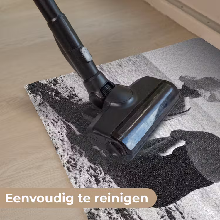 Vrouwen - Zonnehoed - Strand - Zwart - Wit Deurmat klein -reinigen_NL