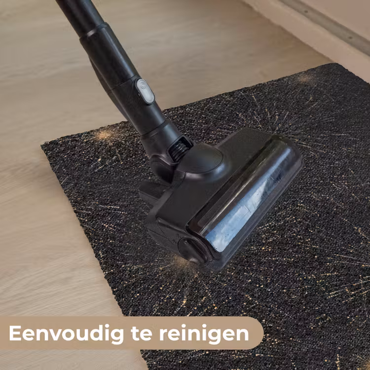 Vuurwerk - Patroon - Feestelijk - Goud - Zwart Deurmat klein 898 -reinigen_NL