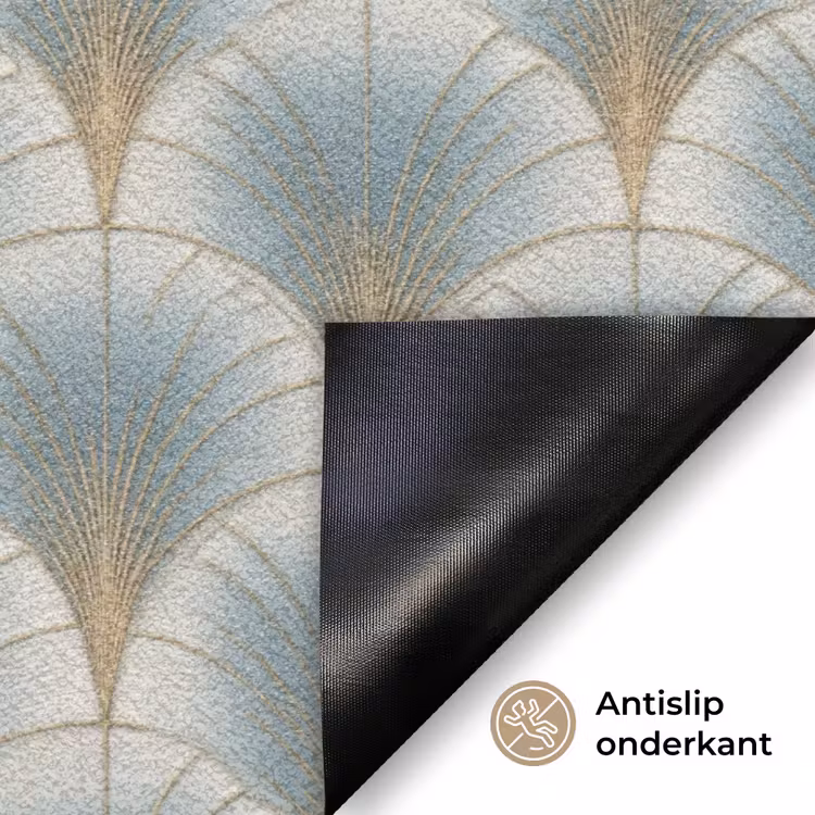 Waaier - Klassiek - Blauw Deurmat klein 898 -antislip_NL