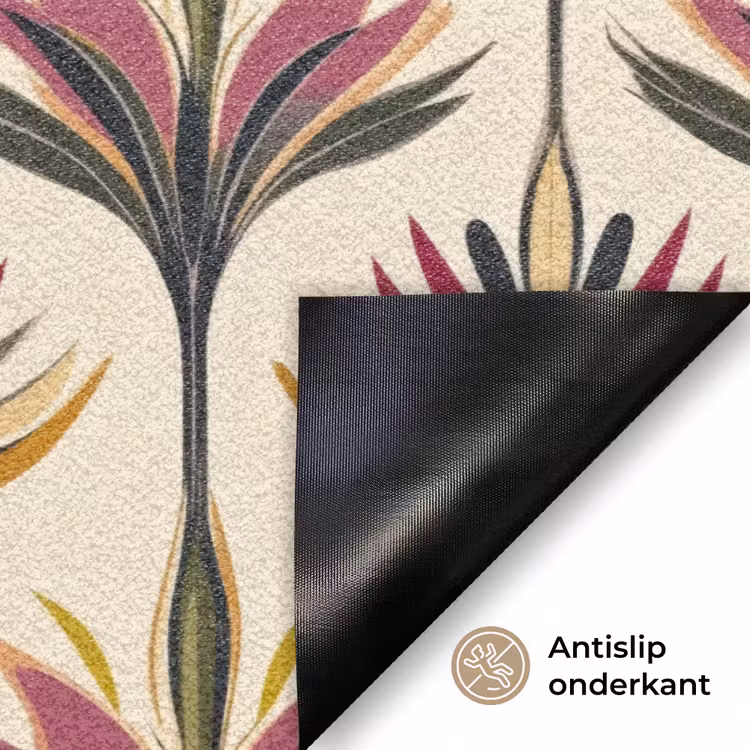 Waaier - Motief - Kleurrijk Deurmat klein 898 -antislip_NL