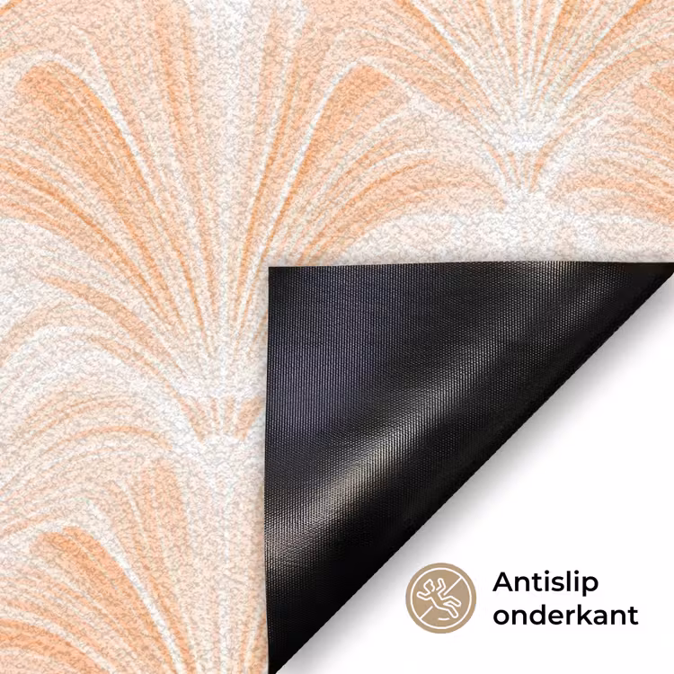 Waaier - Patroon - Perzik Deurmat klein 898 -antislip_NL
